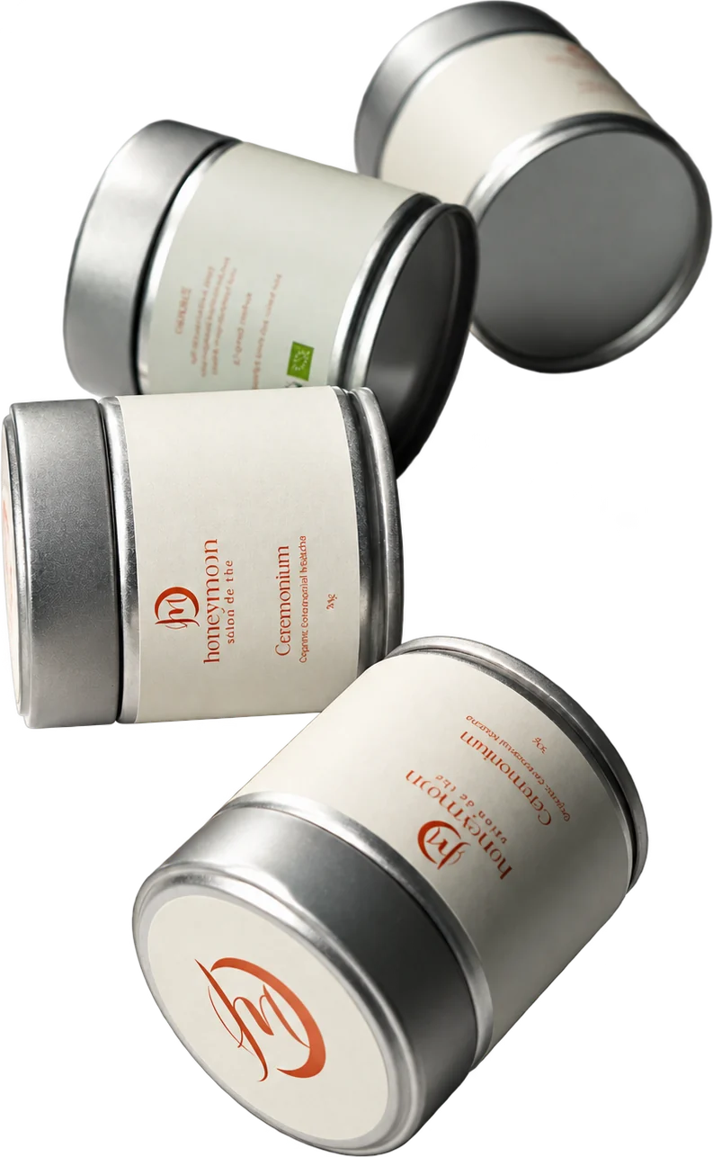 Vier Dosen Honeymoon Matcha